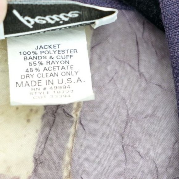 Vintage R&M Richards by Karen Kwong Open Jacket Geometric Block Size 14P Petites - Picture 5 of 5